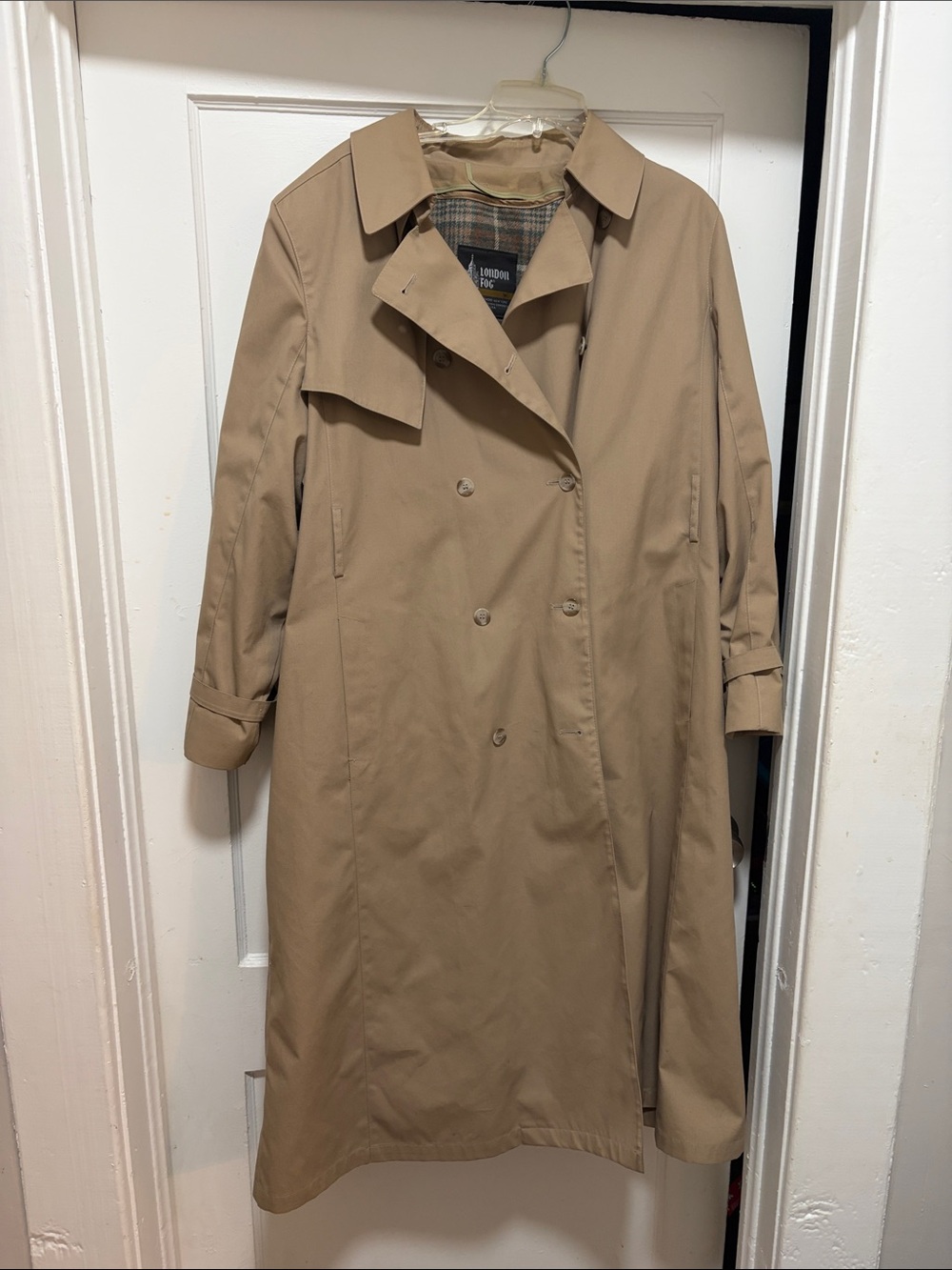 Vintage 70’s London Fog Double Breasted Trench Coat Khaki Removable Wool Lining